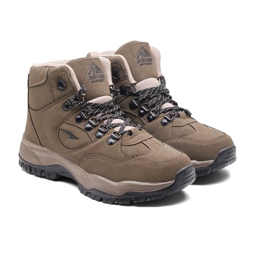 Image of ASIAN Everest-25 Men's Trekking Shoes | High-Neck Hiking Boots | Water-Repellent Suede Synthetic | High Grip Sole | EVA Midsole Cushioning Comfort