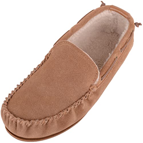 Chaussons mocassins en daim pour homme avec doublure polaire berbère SNUGRUGS