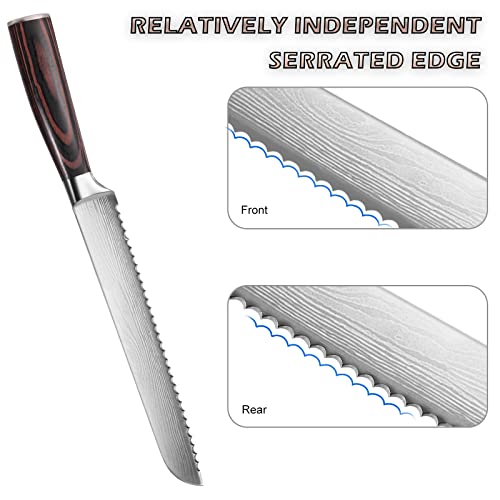 image for Cooking Coll Bread Serrated Knife - Bread Knife for Homemade Bread, Pr
