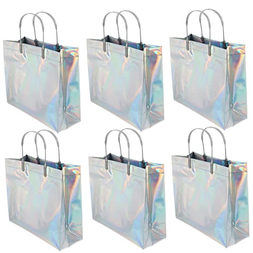 UPKOCH 6 Pçs Bolsa De Compras Reutilizável Brilhante Bolsa De Compras Bolsa De Compras Bolsa De Pres