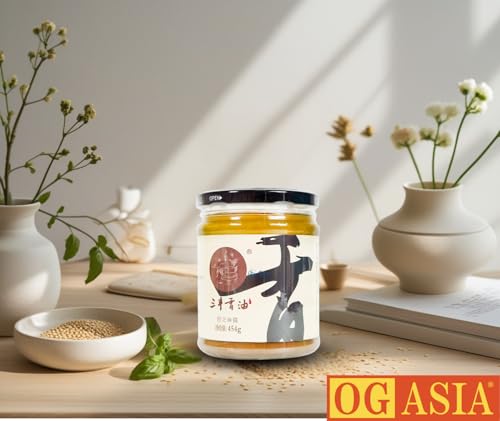 SANFENG Weiße Sesampaste – Cremig Nussig – 100% Sesam – OG ASIA – 454g Glas