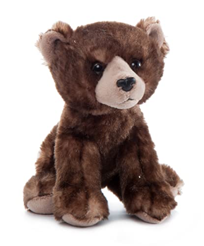 The Petting Zoo Brown Bear Stuffed Animal Plushie, Gifts for Kids, Wild Onez Babiez Zoo Animals, Brown Bear Plush Toy 6 inches