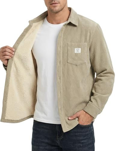 Image of ZAFUL Men's Shacket Aztec Print Shirt Jacket Flannel Button Up Turndown Collar Overshirt Chest Pocket Button Flap Thick Shirt