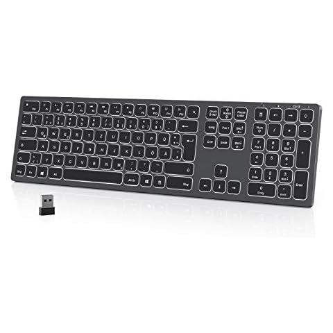 seenda Beleuchtete Funktastatur, Kabellose Tastatur Cover