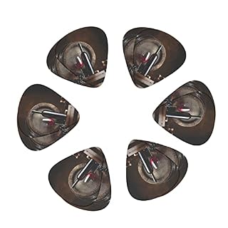Ensemble de 12 médiators de guitare en verre de bouteille de vin rouge pour guitare acoustique, guitare électrique… - Les Beatles, Paul McCartney, John Lennon, RIngo Starr, George Harrison Ensemble de 12 médiators de guitare en verre de bouteille de vin rouge pour guitare acoustique, guitare électrique… – Image 2