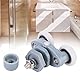 Rollens Chiebetür, 8 Stk. Langlebige Kunststoff-Schiebe Roller-Dusche Aurlane Badezimmer-Glastür-Oor-Rollen mit Schienen Rad (20mm)