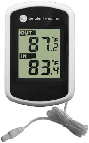 Ambient Weather Compact WS-02 Indoor/Outdoor Thermometer with Probe