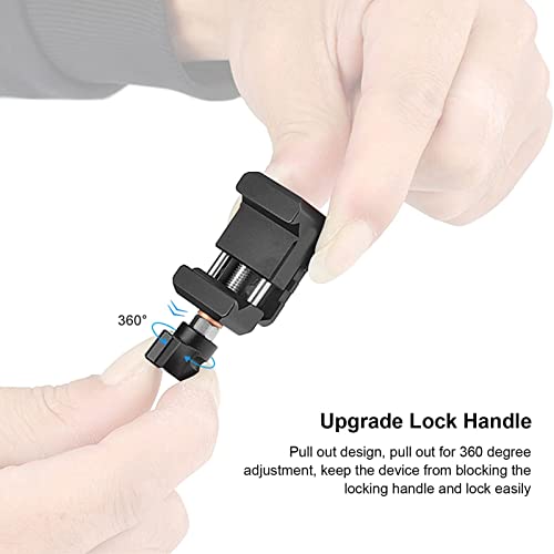 Pissente NATO Clamp Quick Release Mount, Cold Shoe Mount with 1/4 and 3/8 Inch Threads for Camera Cage, Black - Image 4