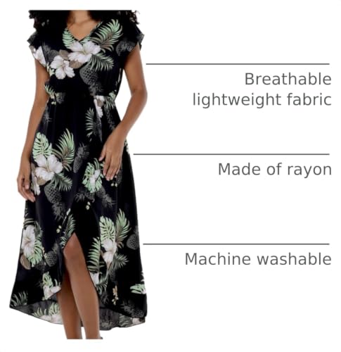 Image of Matchable Couple Hawaiian Shirt or Wrap Dress Signature Prints Pineapple | Sold Individually; Soft Rayon Fabric; Lightweight Comfort; Signature Tropical Prints; Vacation Ready