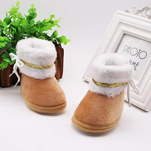Baby Boys Girls Plush Shoes Stretch Breathable Warm Winter Boots Minimalist Non-Slip Wearproof Lace Up Walking Shoes4