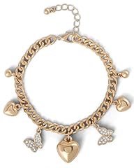 Hearts & Butterfly Gold Tone