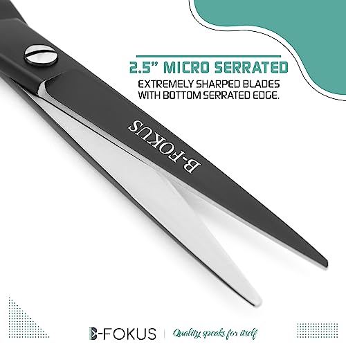 B-Fokus Professional Hair Scissors, 6.5 Inches Black German Stainless Steel Hair Cutting Scissors, Barber Scissors With Beautiful Case For Safety And Carry For Travel, Hair Shears For Salon And Home. #TOP4