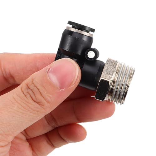 Conector de codo neumático CANIGHT con rosca robusta de cobre y plástico para sistemas neumáticos 5