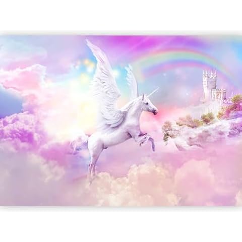 murando Unicorn Rainbow Castle Wallpaper Mural Cover