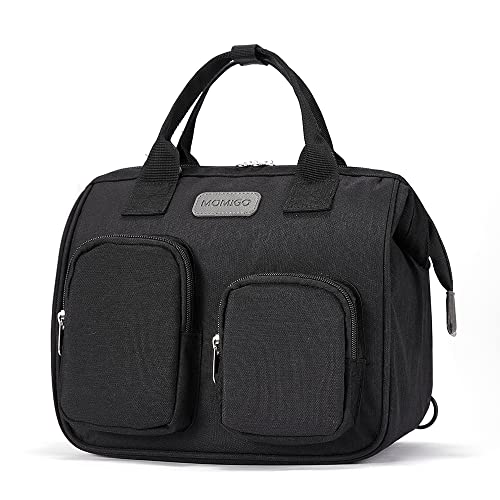 Image of Diaper Bag Backpack- Baby Waterproof Multi-Function Mini Smart Diaper Bag Backpack Baby Messenger for Outdoor & Working Mothers, Medium Size (Black)