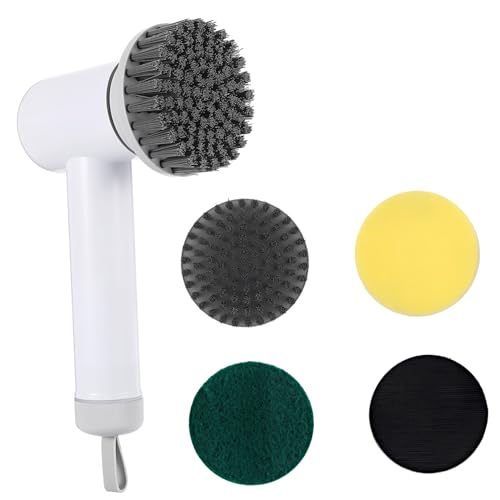 Mobestech Cepillo De Limpieza Eléctrico Inalámbrico Fregador Giratorio Eléctrico Para Ducha Fregador De Baño Limpiador