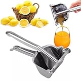 Extractor de jugo de fruta fresca de aleación de aluminio, exprimidor de mano mejorado 2026 para uso doméstico, agarre antideslizante, jugo de cítricos manual, fácil de limpiar para naranja, cítricos