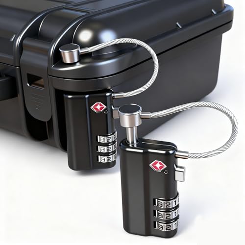 TSA Approved Gun Case Locks 2 Pack - Heavy Duty Combination Lock, Keyless Security for Rifle Case, Pistol Case, Pelican Case & Airplane Travel Storage