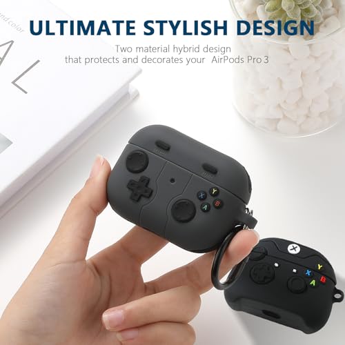 Image of [2Pack] Compatible Airpods Pro 3 Case(2025),Cute Gamepad Design Cases Soft Silicone Protective Cases for Apple AirPods Pro 3rd Generation Case,Airpod Pro 3 Cover with Keychain for Men /Boy