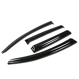 Auto Dynasty 4pcs Tape-On Window Visor Deflector Rain Guard Compatible with Chevy Impala W-Body 2006-2013, Acrylic