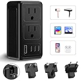 Upgraded 2000W 220V to 110V Converter for Hair Dryer, 220 to 110 Voltage Converter US to Europe with 1 USB A 3 USB C, European Travel Plug Adapter Power Converters Adapter Combo from US to EU UK AU