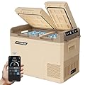 TECXERLLON 12 Volt Car Refrigerator, 35 Quart Dual Zone Portable Fridge Freezer with APP Control, Electric Cooler for Car Camping, Overlanding, RV, Truck and Home Use, 12/24V DC & 110/240V AC, -4?-68?