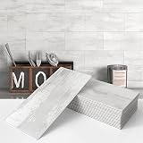 VAOVI Peel and Stick Backsplash Subway Marble Tiles,Kitchen Wall Bathroom Shower Individual Tile Sti