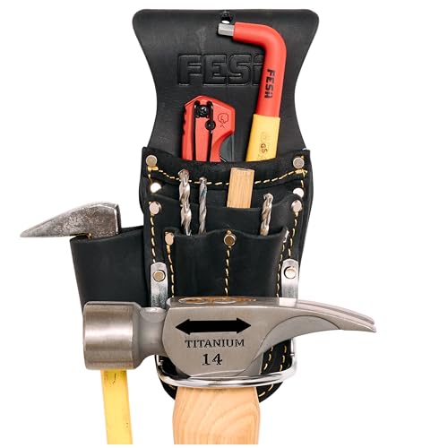 FESA Hammer Holder for Belt, Leather Tool Pouch, Pliers Holster Handcrafted