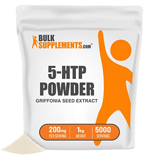 Bulksupplements.com 5-Htp Powder (5-Hydroxytryptophan) - 5-Htp Supplement, Sourced From Griffonia Seed Extract - Gluten Free, Soy Free - 200Mg Per Serving (1 Kilogram - 2.2 Lbs) #TOP6