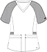 Med Couture Women's Scrub Top, Raglan Sleeves for Modern Fit, 6 Pockets 2-Way Stretch, Durable & Breathable Fabric MC7425, L, Black