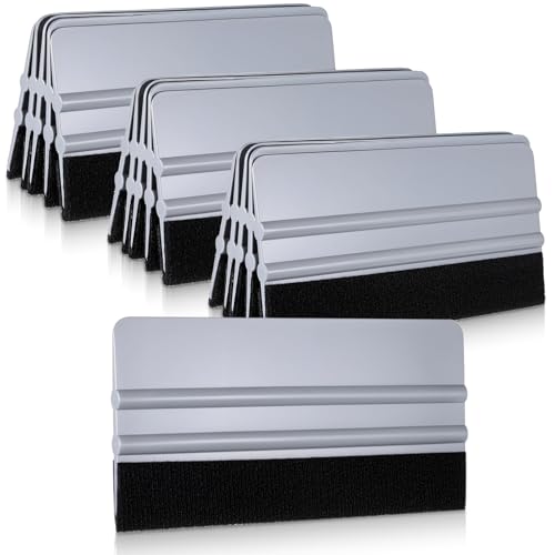 15 Pack Plastic Vinyl Squeegee, 6 Inch Felt Edge Squeegee for...