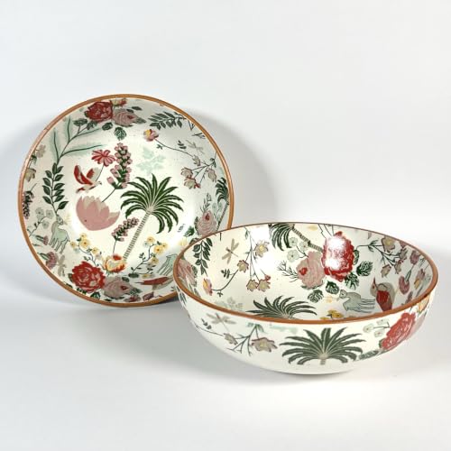 Image of SNS Palm Jumeirah Ceramic Serving Bowl Set of 2 | Salad, Curry & Snack Bowls