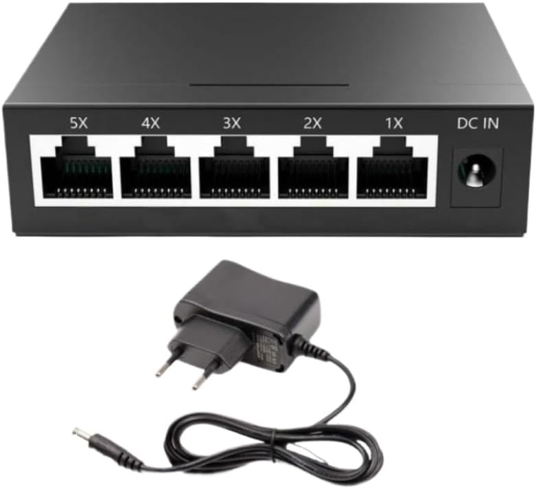 5 Port Gigabit Ethernet Switch 10 100 1000Mbps Internet Splitter Network Hub RJ45 Hub Auto MDI MDI X Unmanaged(8 Port EU-Plug)