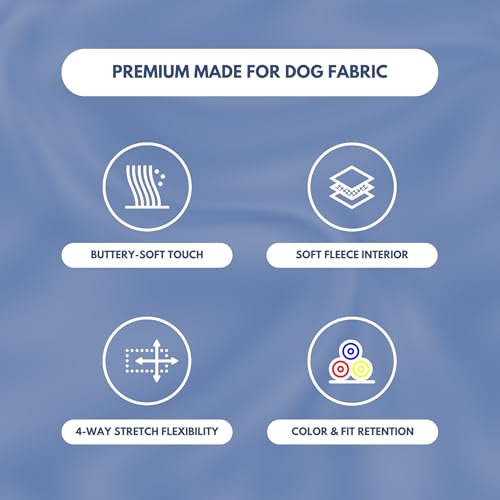 Image of Spark Paws Dog Hoodie - Premium Dog Sweater for Small, Medium, and Large Dogs | Warm Outfits for French Bulldogs, Pitbull, Puppy, Winter Jacket Alternative - Slate Blue - 4XL