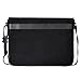 USRA Messenger Bag with Classic Leather Grain for for Men Women Shoulder Light Durable Modern Design Business Fashion Casual (Black)