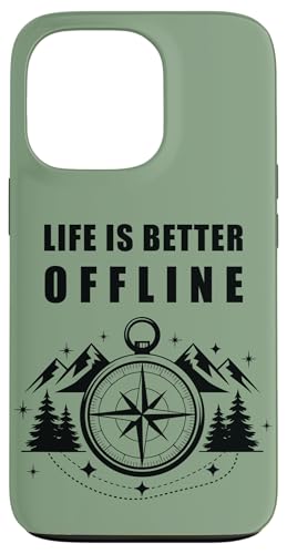 Life is Better Offline ? Camping & Hiking Outdoors Nature �X�}�z�P�[�X iPhone 13 Pro �p
