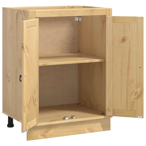 Buffet moderne en bois véritable SKI miel 60x46x81,5 cm - 6