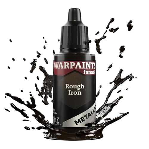 The Army Painter, Warpaints Fanatic Metallics Rough Iron Single Acrylics, Miniature Hobby Painting, Quality Paint for Miniature Wargaming