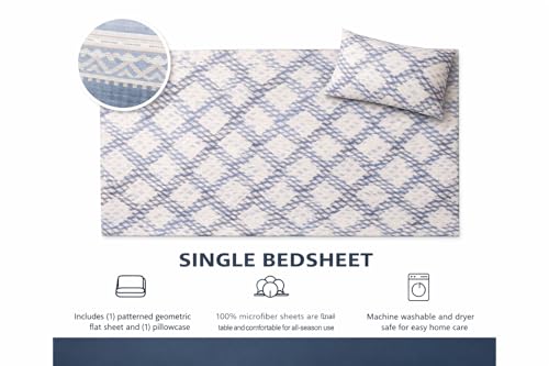 Image of AAZEEM Microfibre Single Bedsheet 100% Microfibre Full Size Sheets Set, Soft & Comfy, Bedsheet & Pillowcases Sets, Machine wash | Bedsheet Size 60 X 90 Inches Pillow - 17 X 27 |