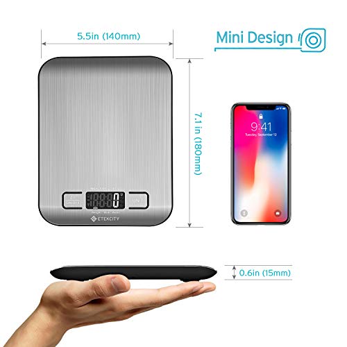 Hamilton Beach 10-Cup Food Processor & Vegetable Chopper With Bowl Scraper, Stainless Steel & Etekcity Food Scale, Digital Kitchen Weight Grams And Ounces For Baking And Cooking, Small #TOP5