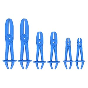Doo Engy 6 Tlg Schlauchklemmen Zangen Set Abklemmzange Schlauch Abklemmen Klemmzange (Blau)