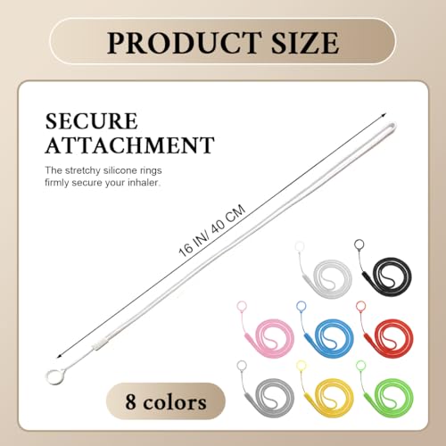 COYUN 8 pcs Silikon Lanyard Elektronische Zigarette,Schlüsselband,Schlüsselband Personalisiert, Einziehbares Spiralband mit Anti-Verlust-Ringen Stiftspiralband Tragekordel Stiftleine(Mehrfarbig)