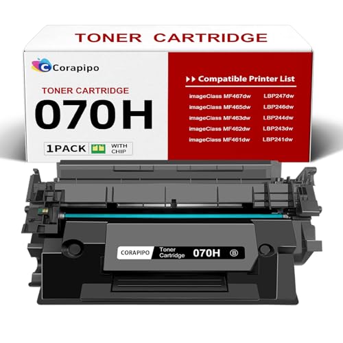 070H High Yield Toner Cartridge Compatible Replacement for Canon 070 070H CRG-070 Work with Canon ImageClass MF465dw MF462dw LBP247dw LBP246dw Printer|10200 Page Black