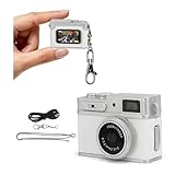 YUEHISY Mini Fotocamera Digitale, Fotocamera Portachiavi retrò Vintage HD 1080P, LED Integrato, Unica per Adolescenti e Appassionati di Foto …