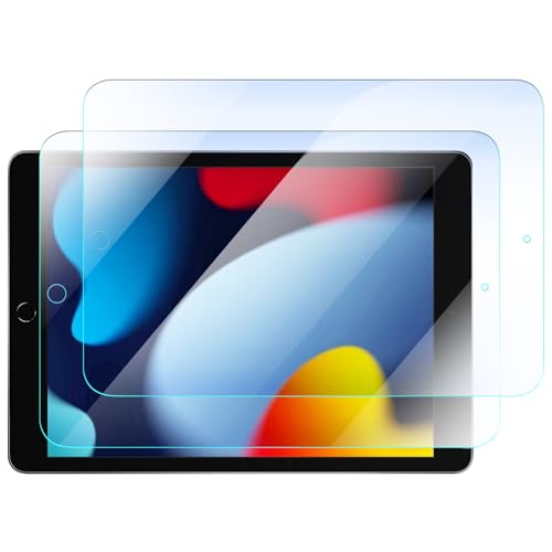 Softamm 2 Pack Anti Blue Light Screen Protector for iPad 9th 8th 7th Generation (10.2 Inch, iPad 9/8/7, 2021/2020/2019), Tempered Glass, Eye Protection, Bubble Free, Case Friendly by Softamm - Used condition - US$10.50