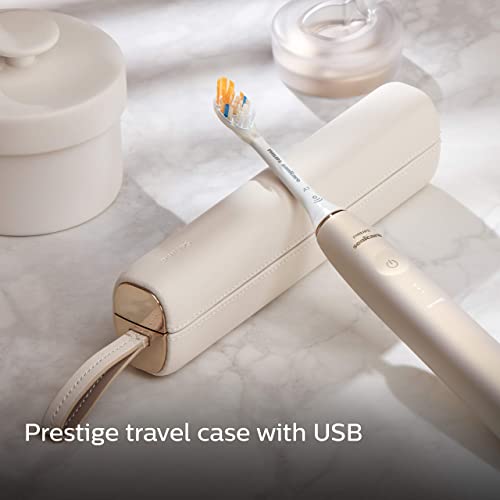 Philips Sonicare DiamondClean Prestige 9900 Elektrische Schallzahnbürste mit 1x A3 Premium All-in-One Bürstenkopf und Ladeetui in Champagner (Modell HX9992/11) – Bild 7