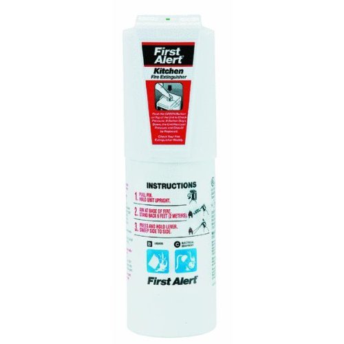 First Alert Kitchen Fire Extinguisher UL Rated 5-B:C (White) by First Alert