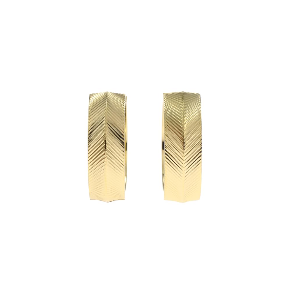 Fossil Women's Gold tone stainless Steel with hoop closure Earrings