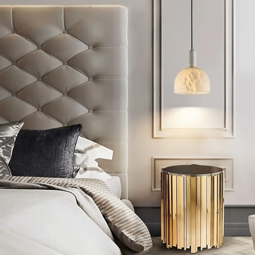 Lustre de chevet LED compact en marbre pour optimiser l'espace nuit