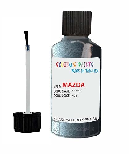 Scoobys Paints Back In The Mix Blue Reflex Touch Up Paint For Mazda 42B Metallic